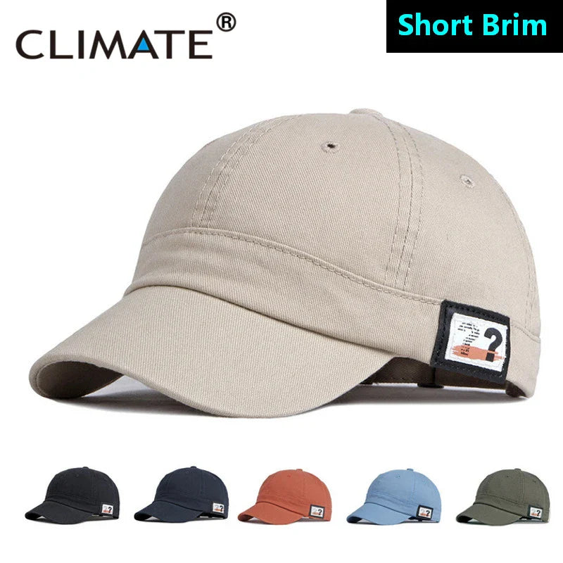 Femlion Short Brim Baseball Cap: Stylish Men's Blank Cap for a Cool Look