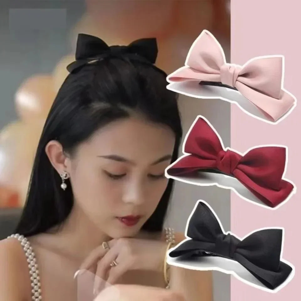 Femlion 3D Bow Hair Pin Ribbon Barrettes for Girls Women Hair Accessories