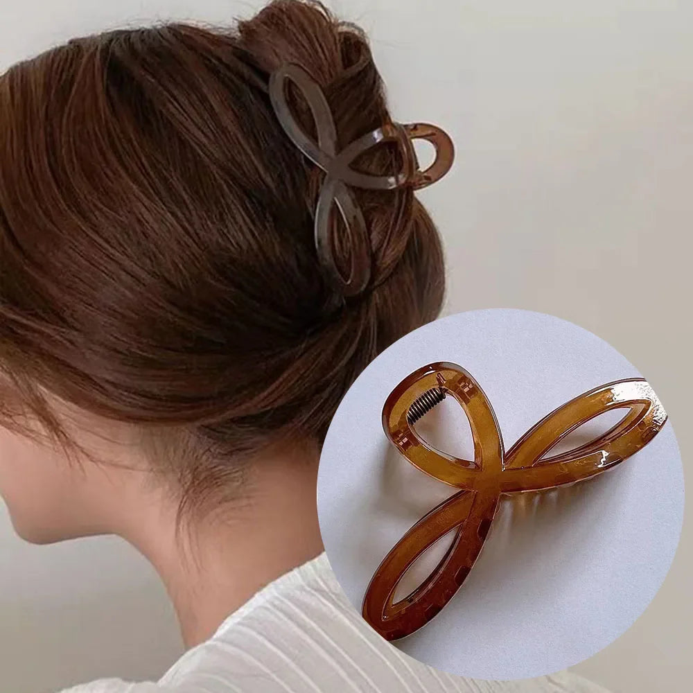 Femlion 10cm Solid Color Hair Claw Hair Clip for Women - Cute Summer Fashion Hairpin