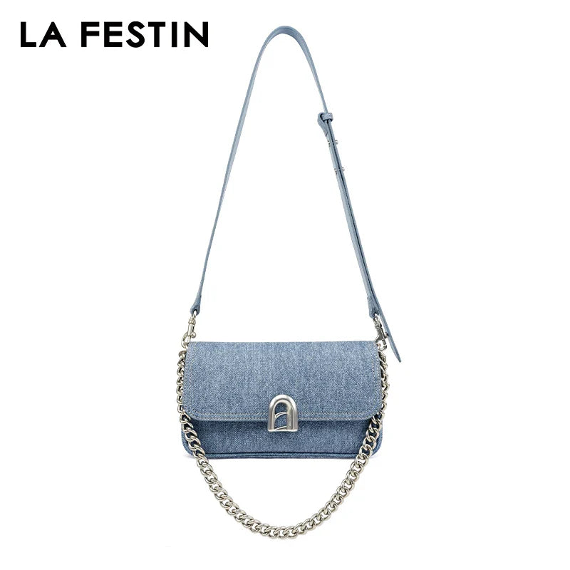 Femlion Luxury A-line Chain Shoulder Bag for Women Crossbody Handbag