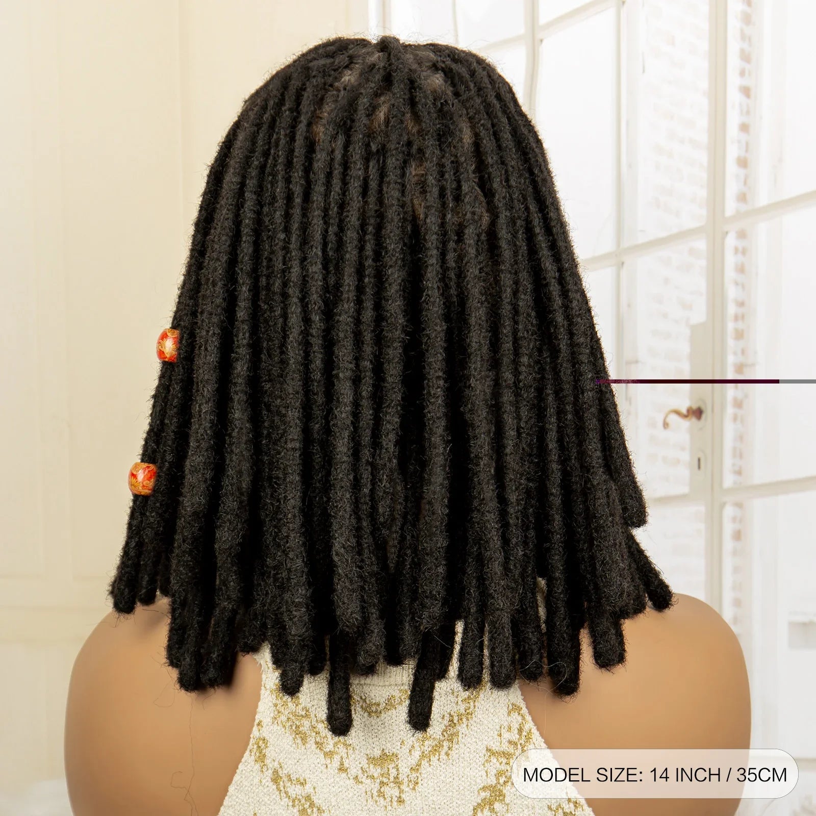 Femlion 14" Locs Braids Wig Full Lace Box Braided Wigs with Baby Hair