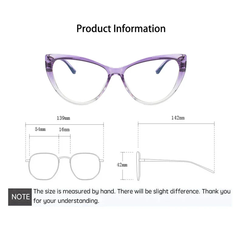 Femlion Pink Clear Cat Eye Computer Glasses Unisex Super Light Frame Anti Blue Light Blockers