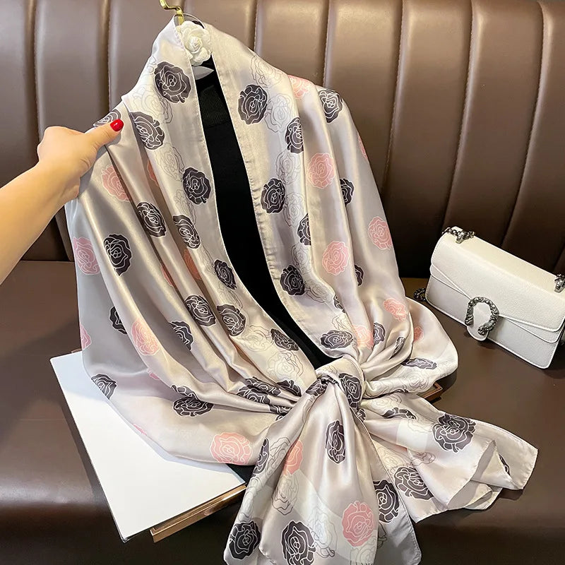 Spring Summer Silk Scarf Collection by Femlion - Fashionable Large Shawl Wrap for Women