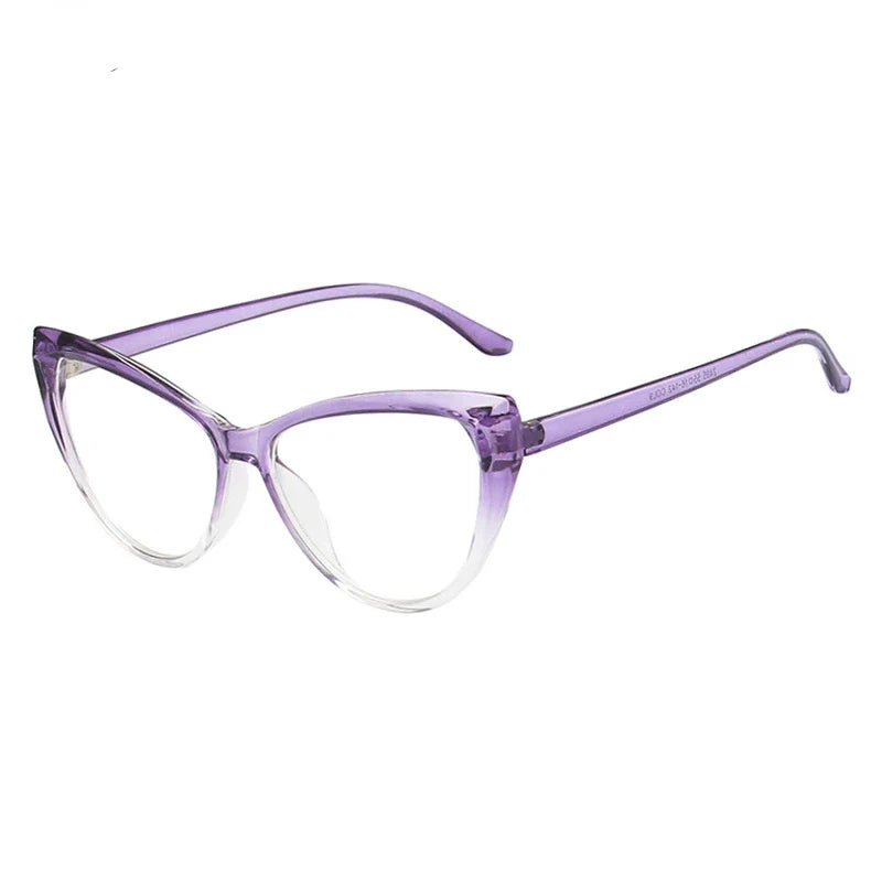 Femlion Pink Clear Cat Eye Anti Blue Light Computer Glasses Men Women