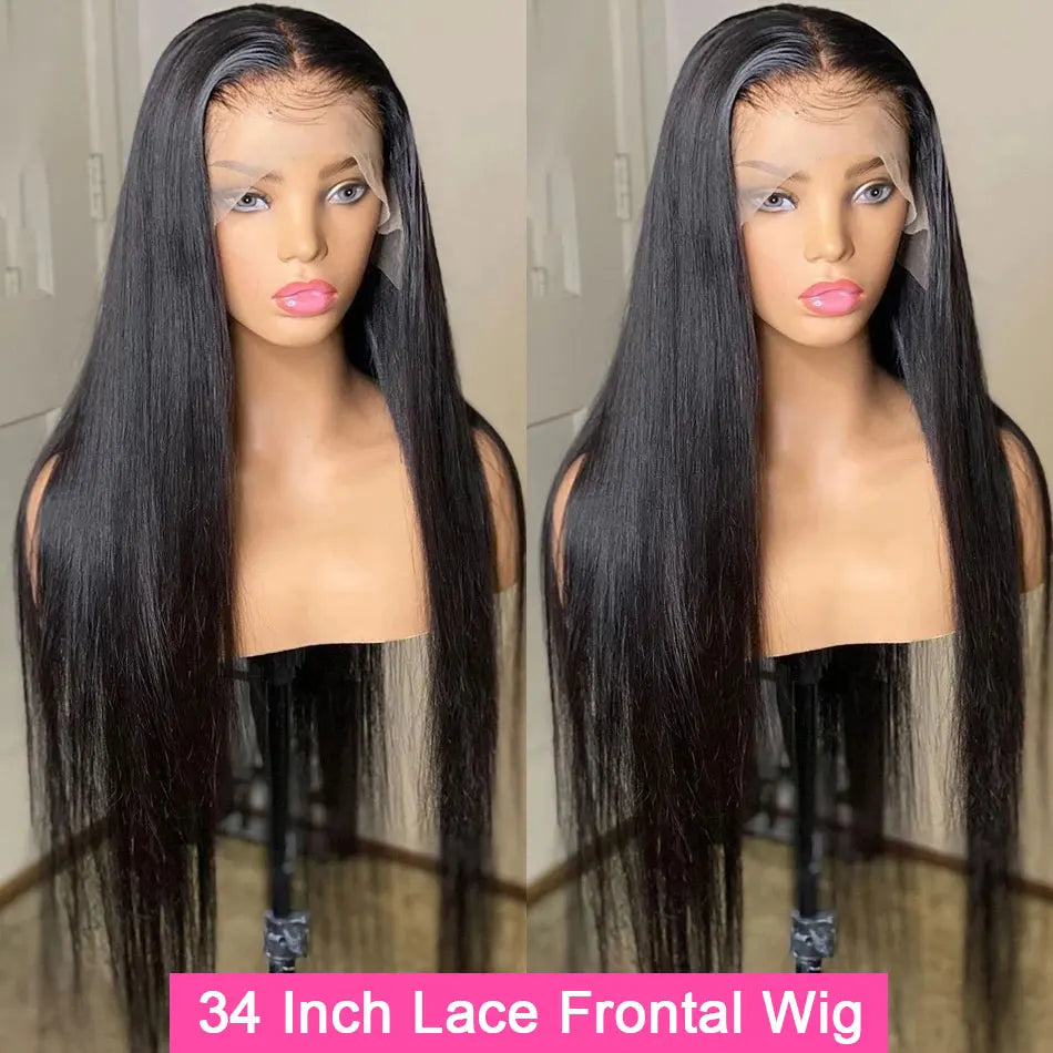 Femlion 13x6 HD Lace Frontal Human Hair Wig 30-40" Straight Brazilian Remy 180%