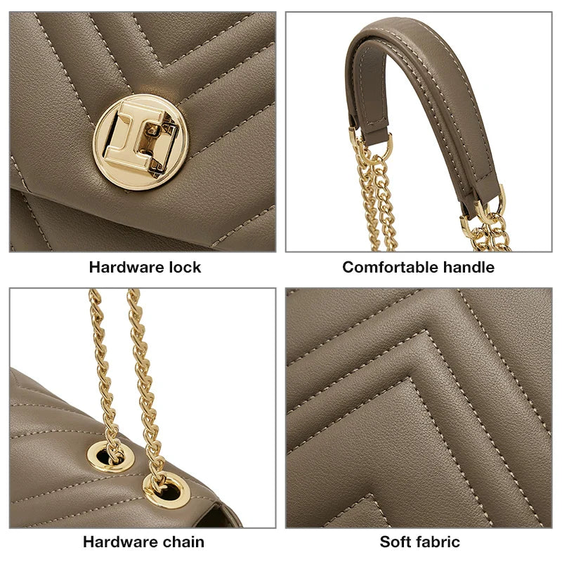 Femlion Luxury Split Leather Crossbody Bag: Premium Quality for Stylish Women