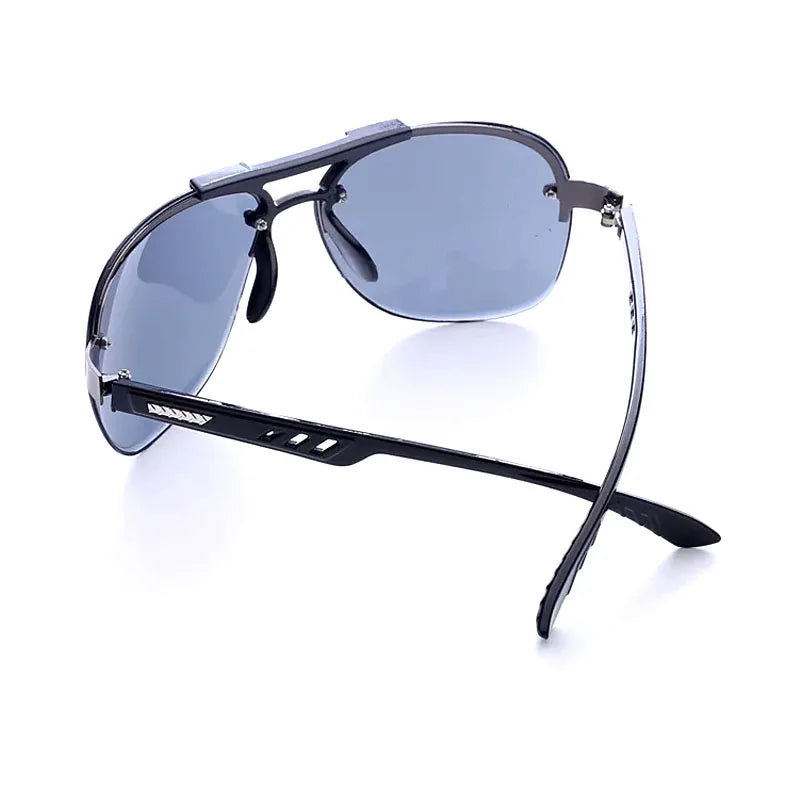 Femlion Rectangle Rimless Sunglasses Men Women Vintage Punk Small Frame Eyewear