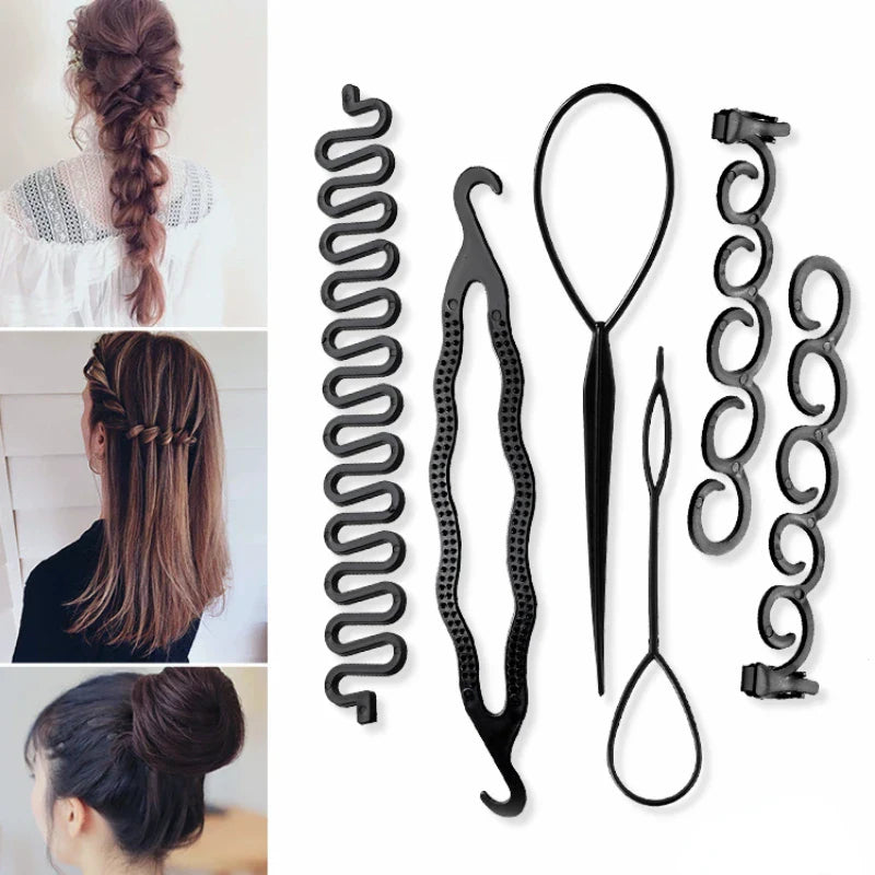 Femlion Ponytail Hair Styling Kit Beauty Accessories Hairdressing Bun Maker Braids Loop