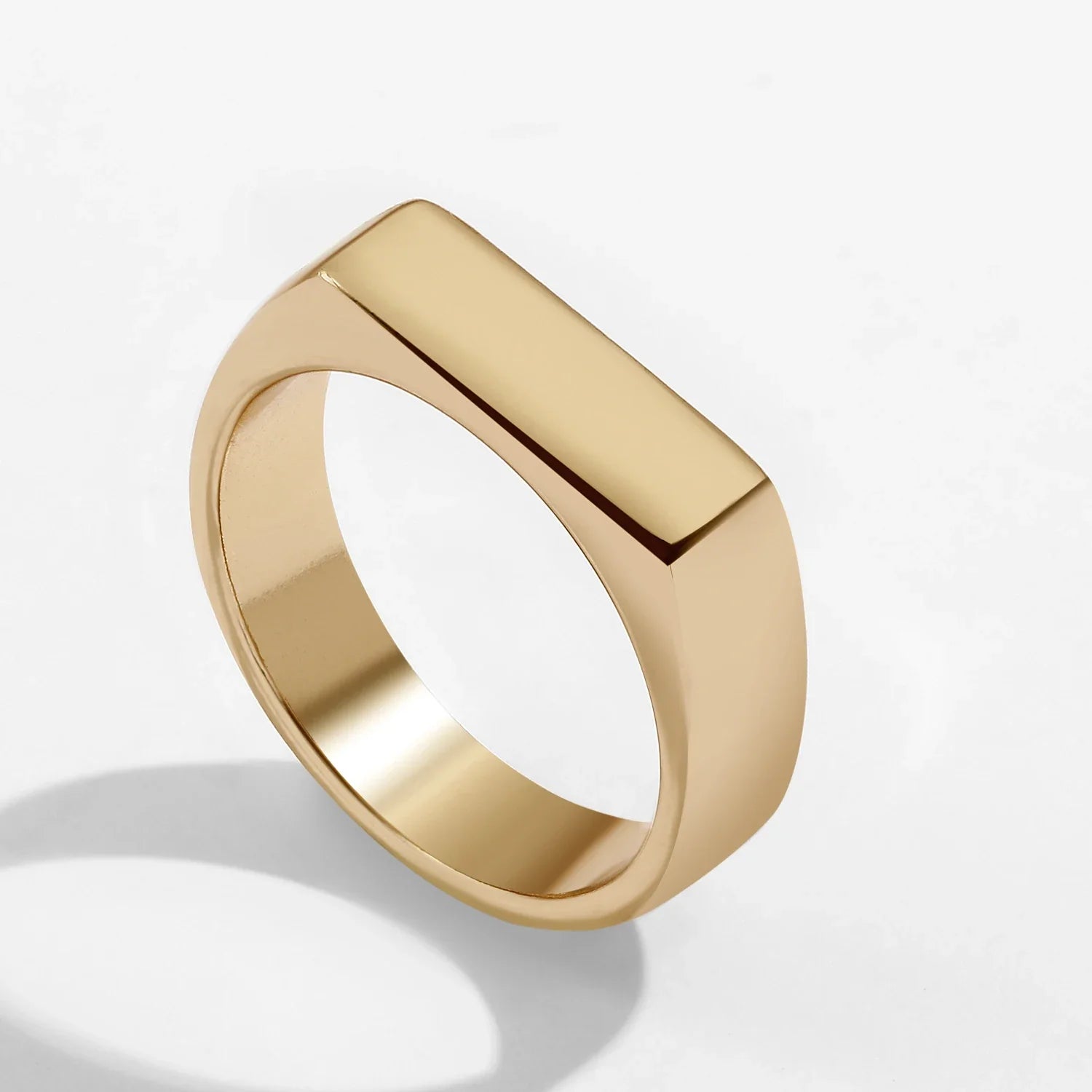 Femlion Geometric Gold Chunky Rings: Trendy Minimalist Circle Stacks for Women