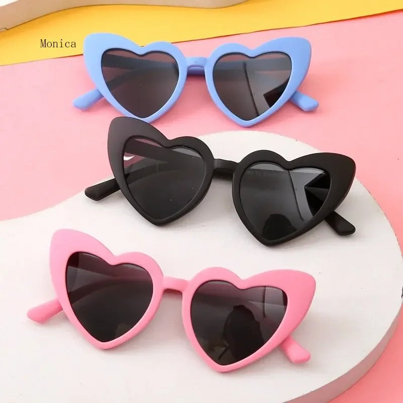 Femlion Kids Heart Shaped Sunglasses UV400 Protection