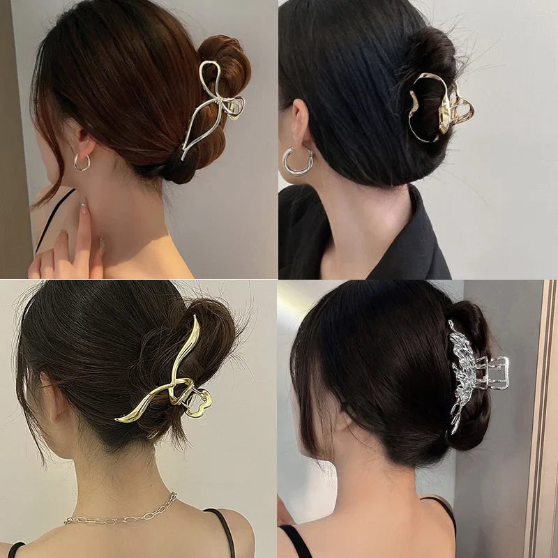 Femlion Vintage Geometric Hair Claw Clips for Women - Stylish Hair Accessories