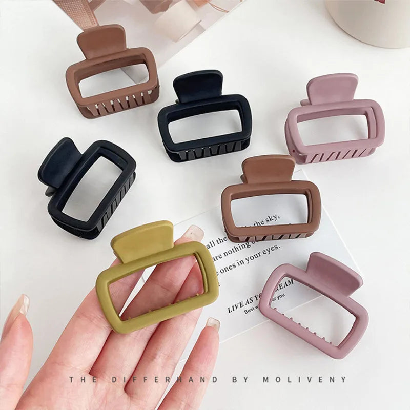 Femlion Matte Square Hair Claw Clips for Women - 5.2cm High Ponytail Clamp