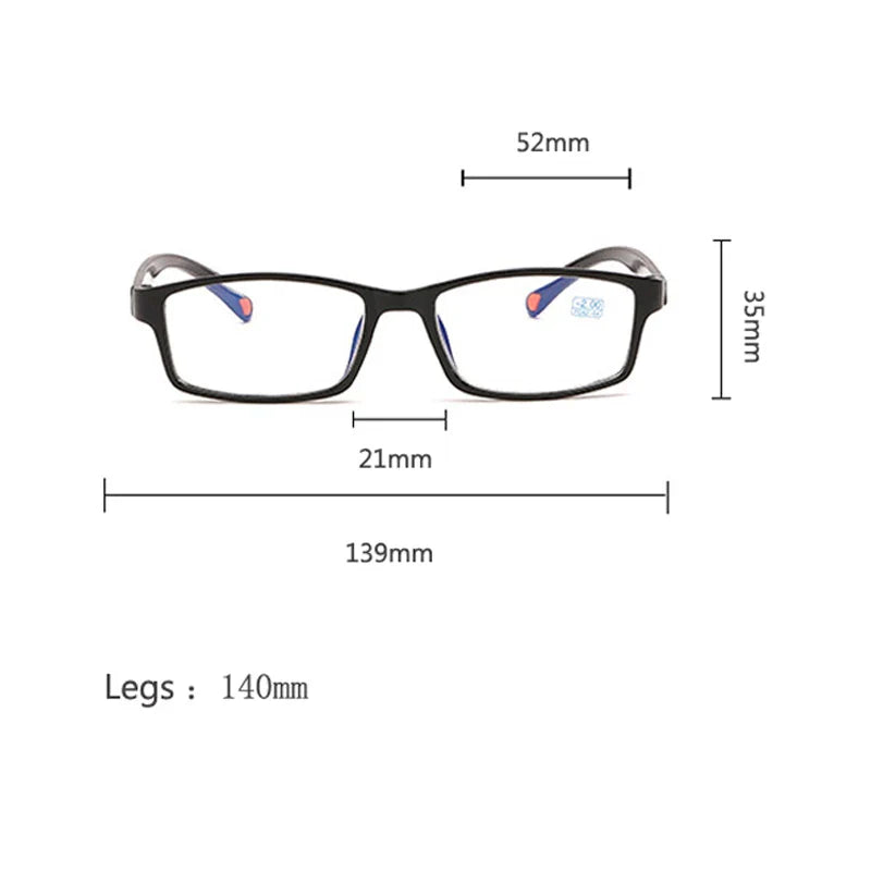 Femlion Myopia Glasses TR90 Optical Nearsighted Eyeglasses Short Sighted Spectacles -1.0 To -4.0