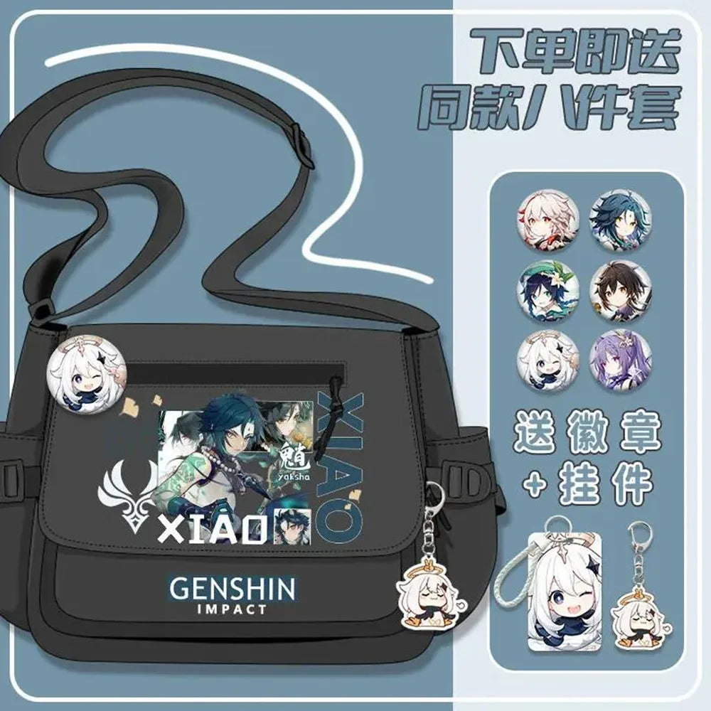 Femlion x Genshin Impact Xiao Hutao Badges Shoulder Bag Crossbody