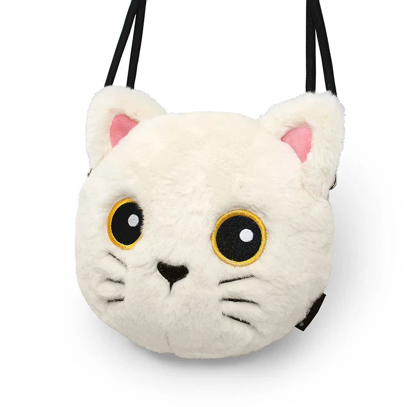 Femlion Plush Cat Crossbody Bag: Cute Small Phone Purse by Flower Princess Three Cats