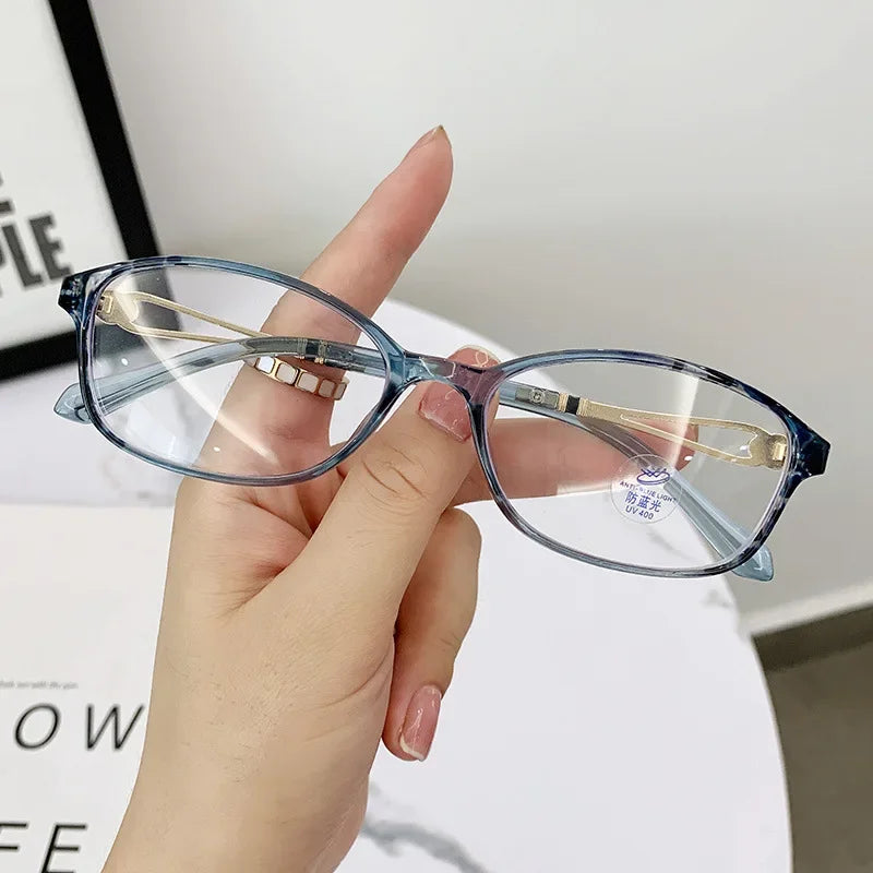 Femlion Transparent Frame Blue Light Blocking Reading Glasses for Men and Women
