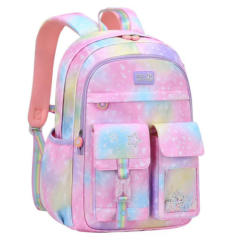 Femlion Princess School Backpack for Girls, Orthopedic Kids Satchel, Teenager Schoolbag