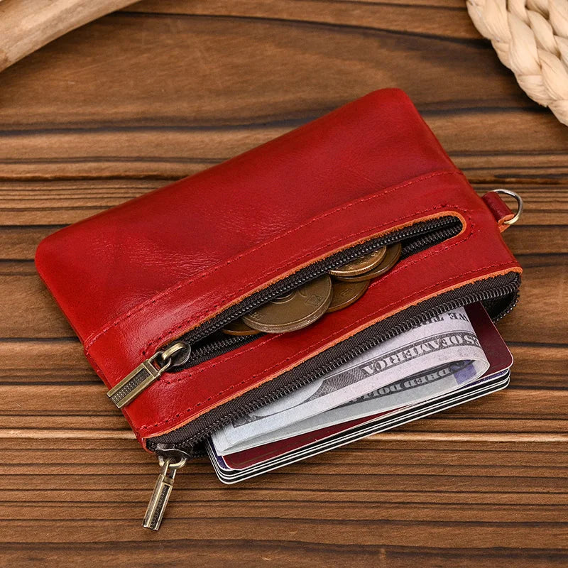 Femlion Simple Style Leather Wallet for Men and Women