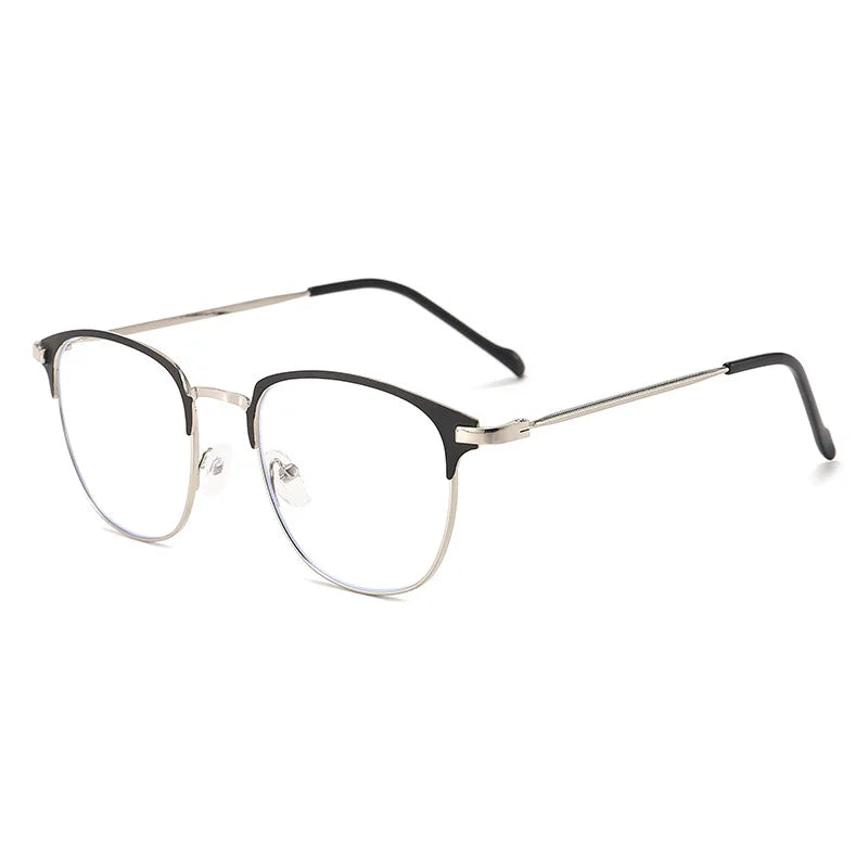 Femlion Polygon Metal Frame Glasses Unisex Square Eyewear Men Women Plain Nearsighted