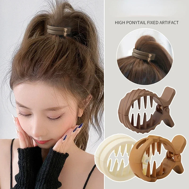 Femlion High Ponytail Hair Claw Clip - Frosted Back Head Hairpin Fixator