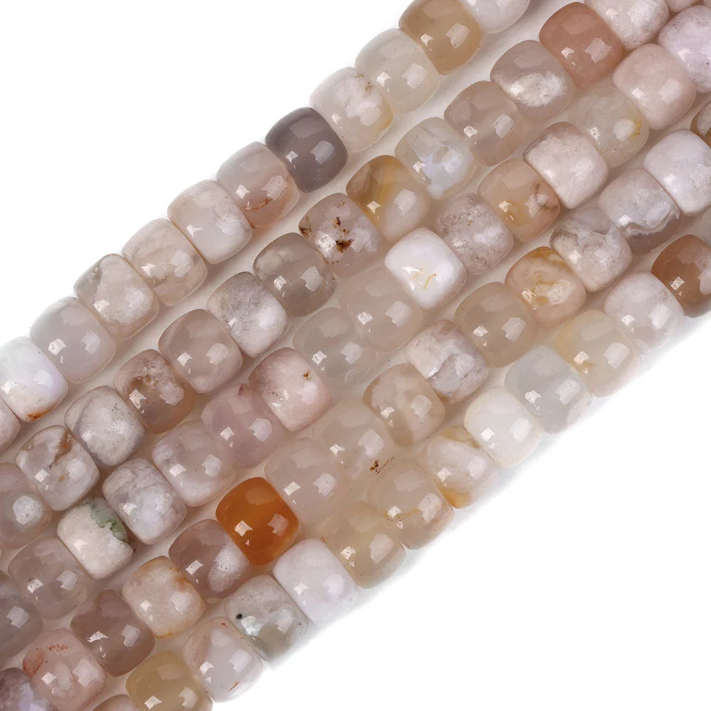 Femlion Rondelle Square Agate Beads for DIY Jewelry Making