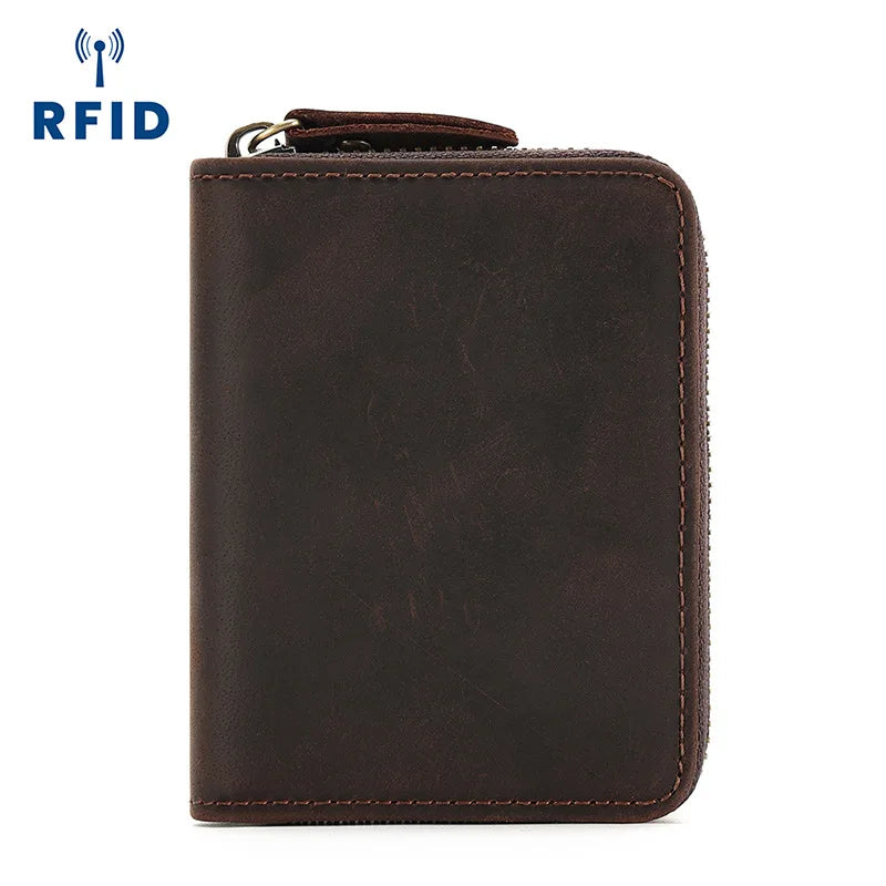 Femlion RFID Short Wallet Coin Purse Driving License Credit Card Holder