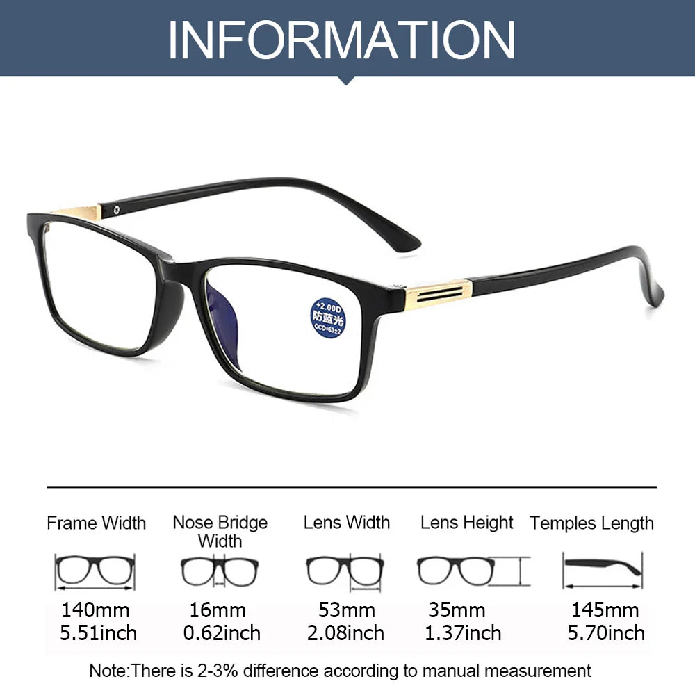 Femlion Blue Light Blocking Reading Glasses Men Women +1.0~+4.0 Diopter