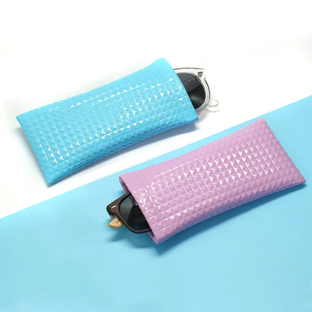 Femlion Sunglasses Bag: PU Leather Case & Mobile Phone Wallet in Candy Colors