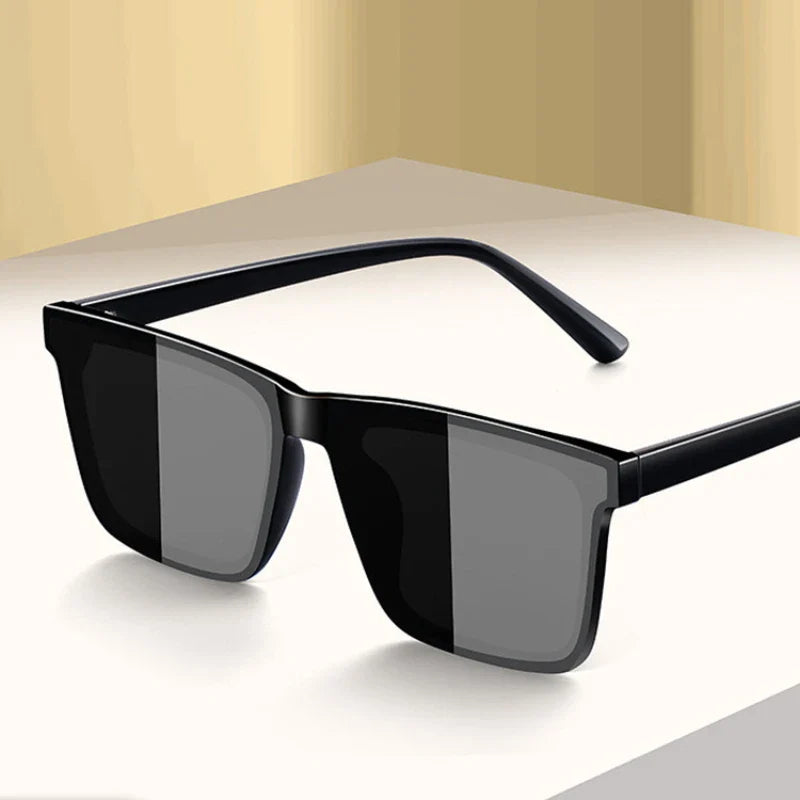 Femlion Concave Long Frame Sunglasses Men's & Women's Anti-UV Driving Shades