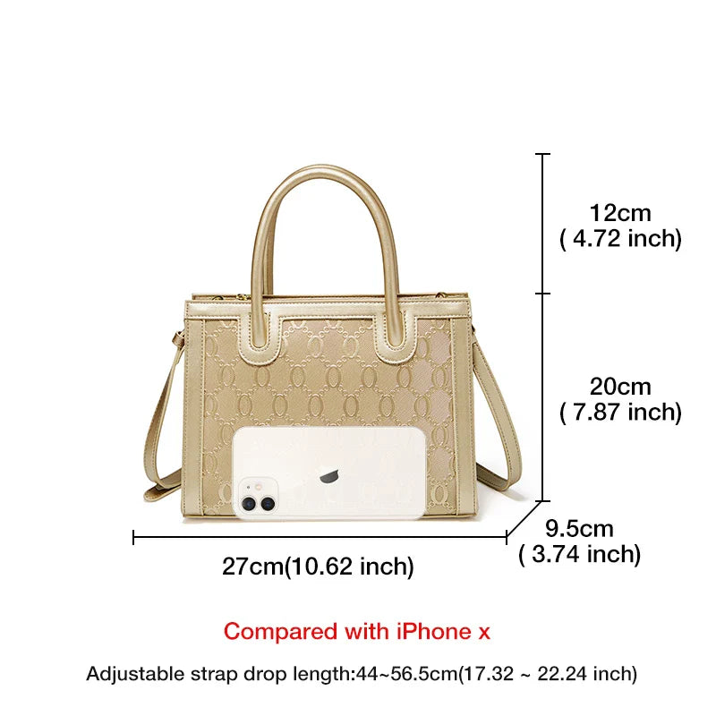 Femlion Split Leather High Quality Handbag | Luxury Small Tote Crossbody Shoulder Bag