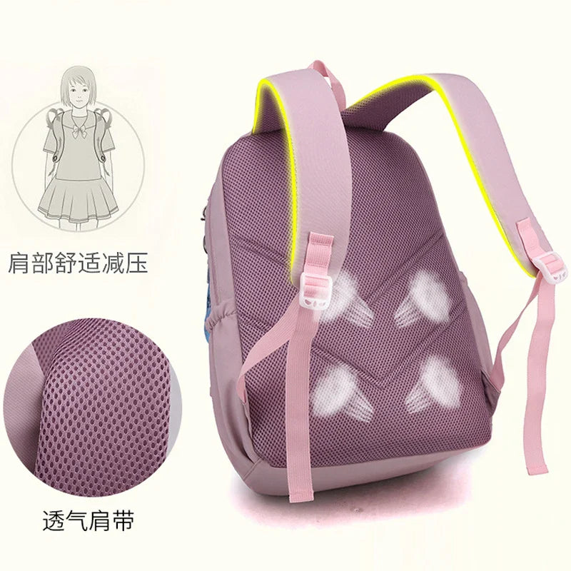 Femlion Pink School Bag Backpack for Teen Girls and Kids