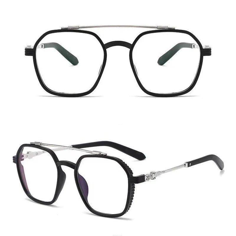 Femlion Retro Square Myopia Glasses -0.5 to -6.0 Diopter Unisex Square Frame