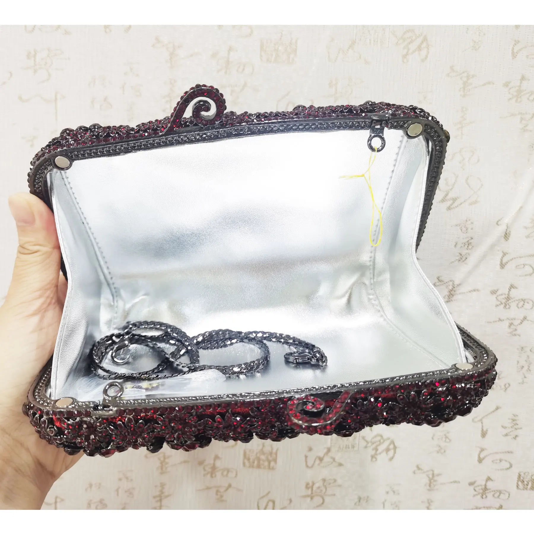 Femlion Wine Party Clutch: Wholesale Luxury Crystal Evening Bag