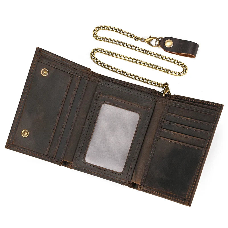 Femlion Genuine Leather Men's Wallet with Coin Pocket and Card Holders