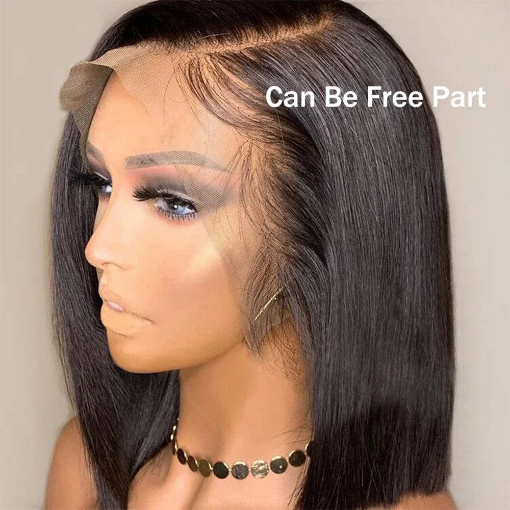 Femlion 13x4 Lace Front Short Bob Human Hair Wig