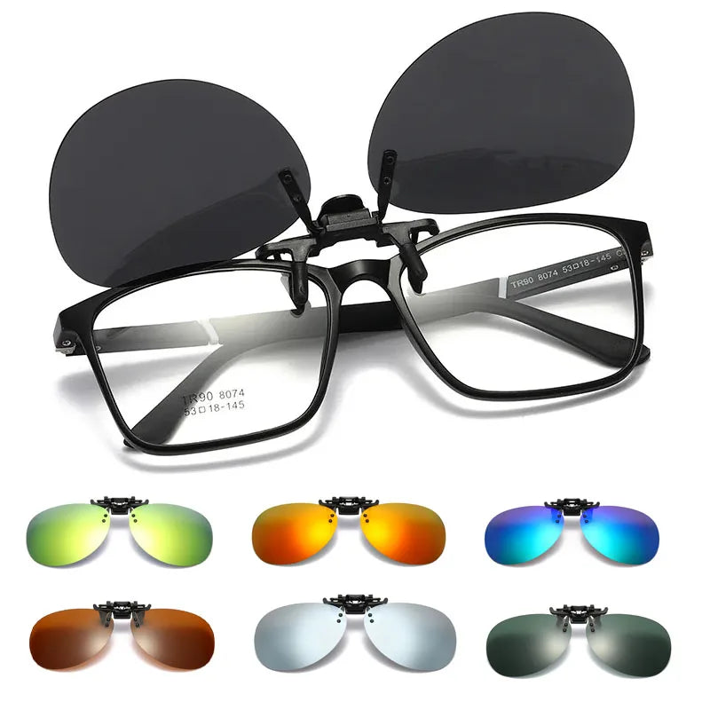 Femlion Driving Clip-On Sunglasses for Men and Women with UV400 Lens and Night Vision