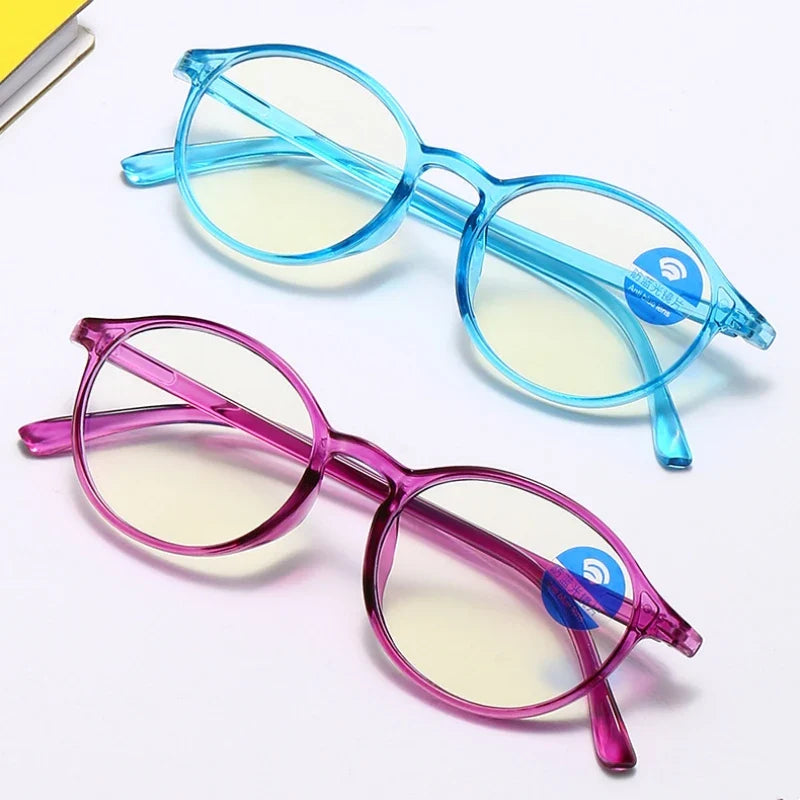 Femlion Kids Anti Blue Light Glasses for Boys and Girls - Ultra Light Computer Flat Glasses