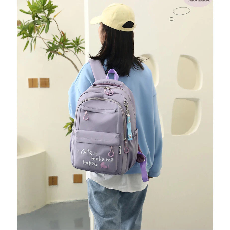 Femlion Pink School Bag Backpack for Teen Girls and Kids