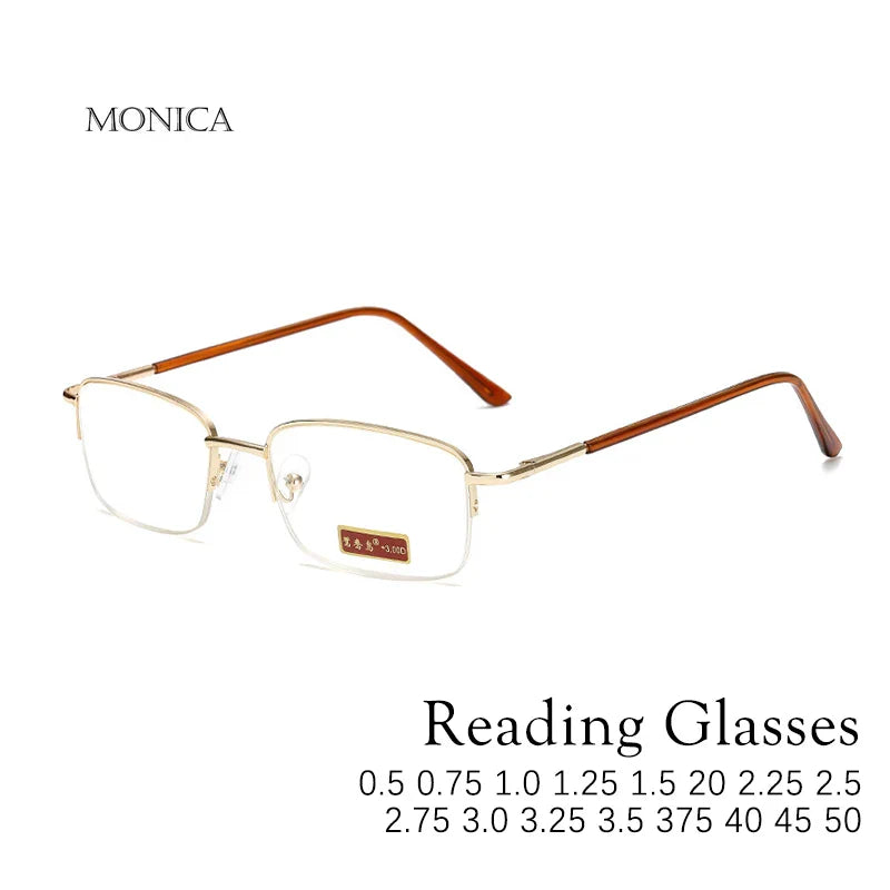 Femlion Square Full Frame Reading Glasses Men Women Anti-Scratch Diopter Eyewear