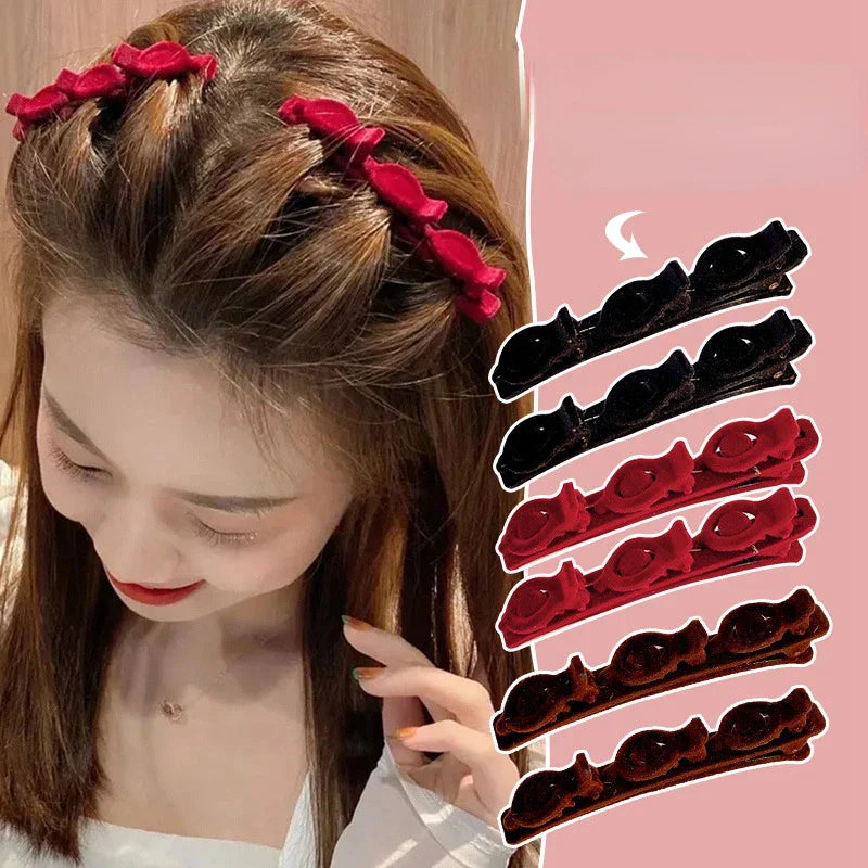 Femlion Side Bangs Hair Clips - Stylish Fix Fringe Barrettes for Women, Ladies, Girls