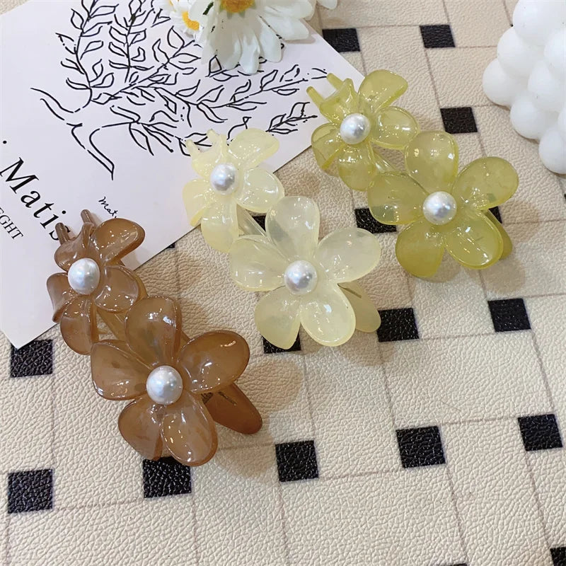 Acrylic Duckbill Hair Clips Set by Femlion: Sweet Style Clamp Hairpins, Fashion Girls Accessories