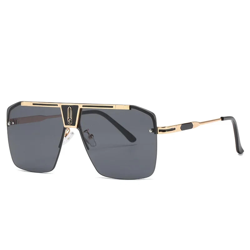 Femlion Vintage Gradient Square Sunglasses Men Women UV400 Trendy Oversized Eyewear