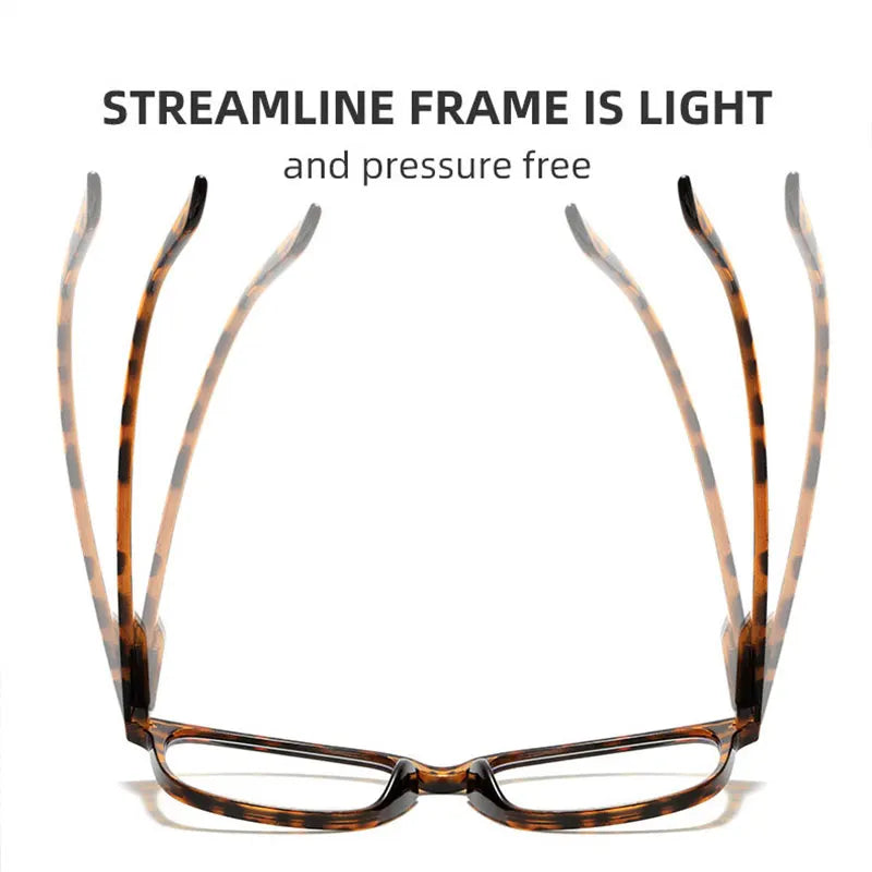 Femlion Square Frame Anti Blue Light Reading Glasses Diopter +1.0-+4.0 Unisex Fashion Eyewear.