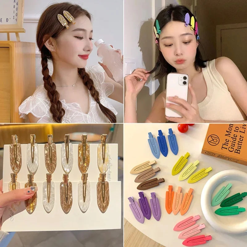 Femlion Gold Glitter Hair Pins Set - Korean Fashion Hair Accessories