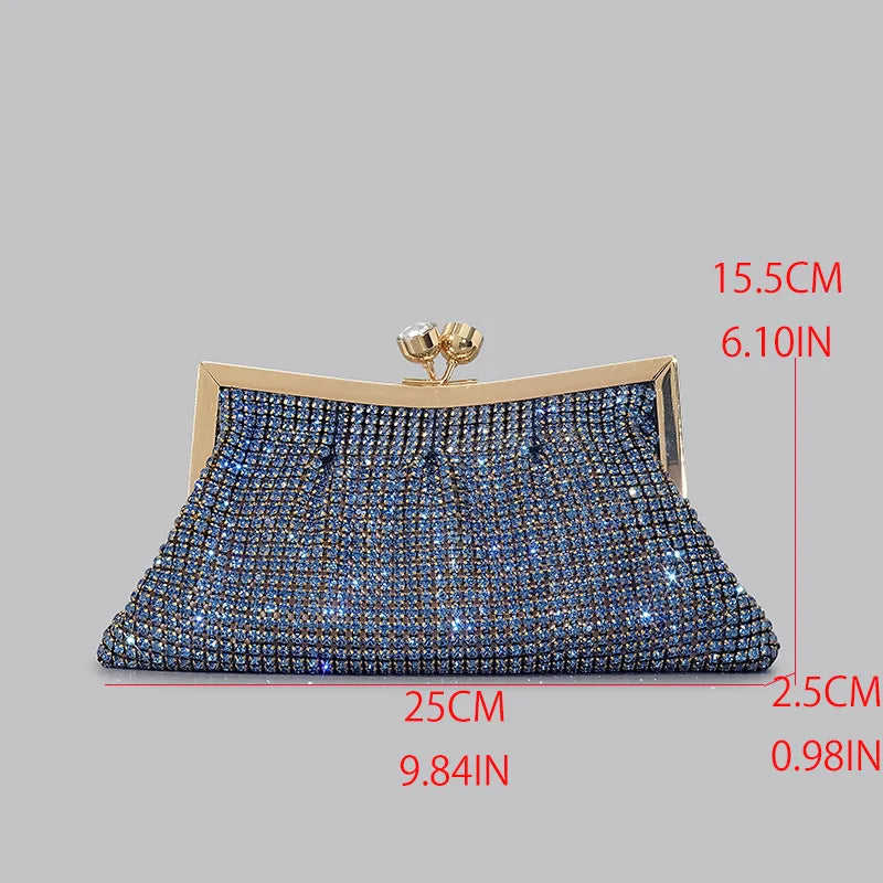 Femlion Rhinestone Clutch Bag: Shinny Diamonds Evening Party Purse