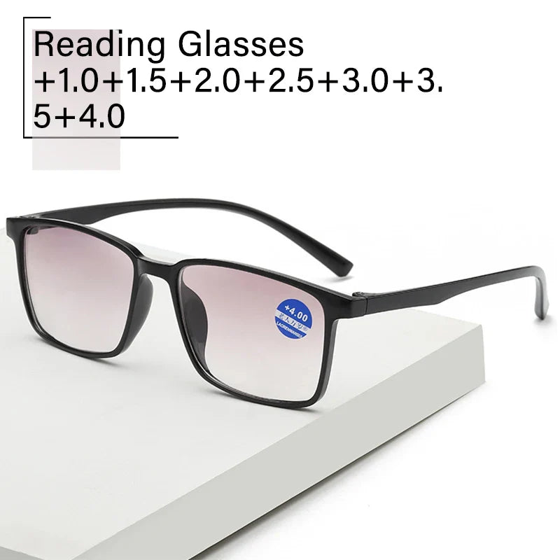 Femlion Half-frame Diopter Glasses: High Quality Reading Glasses Men Women +1.0 to +4.0