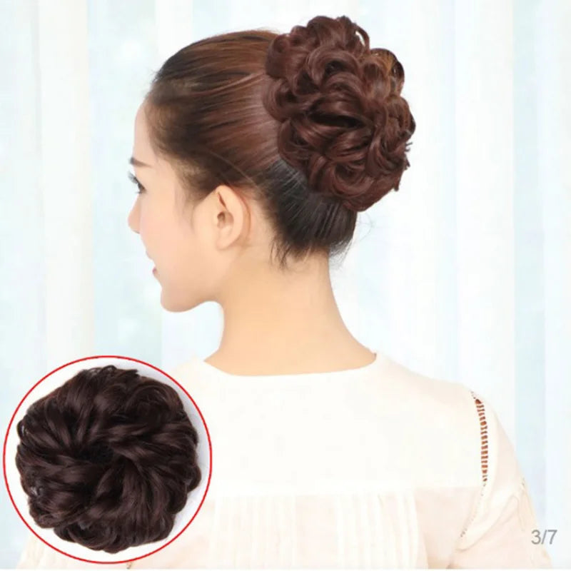 Femlion Seamless Synthetic Hair Pads for Fluffy Bun Hairstyles - Women's Braiding Accessories