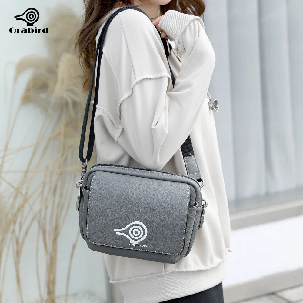 Femlion Luxury Leather Crossbody Bag: Stylish Small Shoulder Handbag for Women