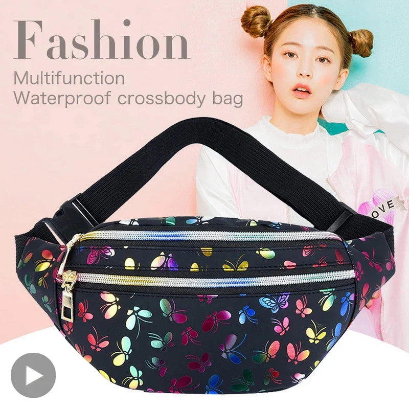 Femlion Waterproof Waist Fanny Pack Women Bag Crossbody Handbag