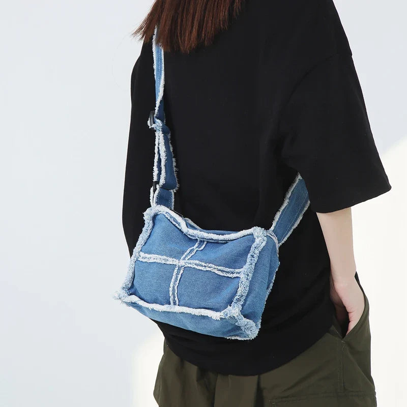 Canvas Crossbody Bag Retro Denim Style for Boys & Girls - Femlion Brand